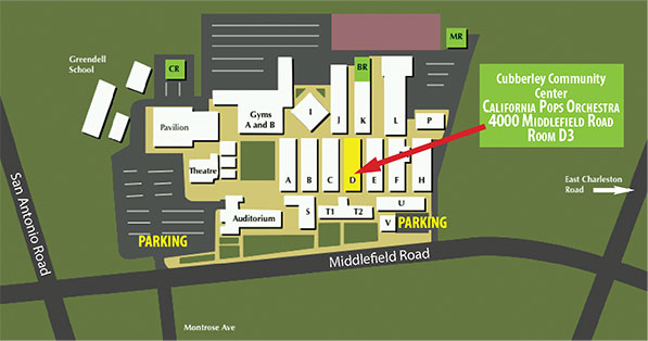 Cubberley Community Center Campus Map to D3